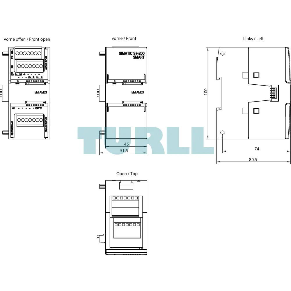 Siemens 6ES7288-3AM03-0AA0 SIMATIC S7-200 SMART Analog I/O SM AM06 Module Original Brand New 6 Siemens 6ES7288-3AM03-0AA0 SIMATIC S7-200 SMART Analog I/O SM AM06 Module