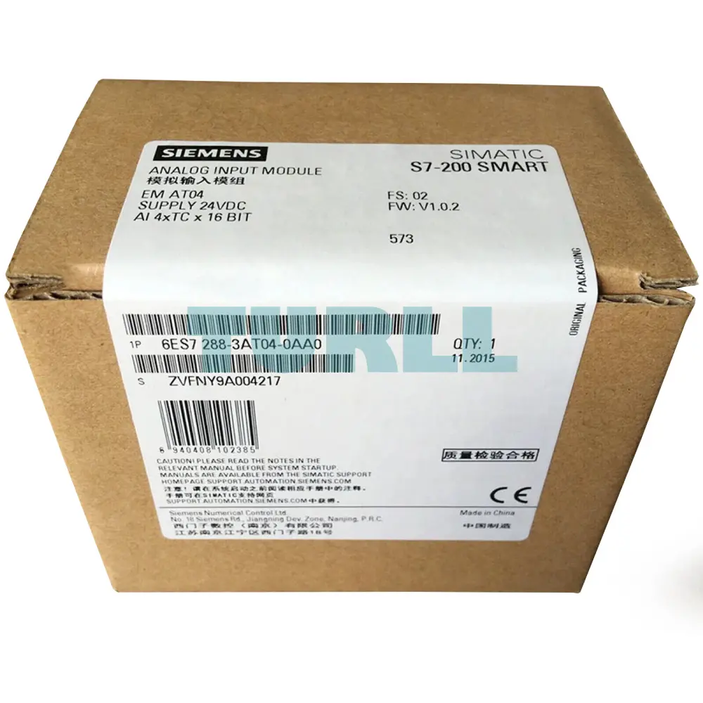 Siemens 6ES7288-3AT04-0AA0 SIMATIC S7-200 SMART SM AI04, 4-Channel Analog Thermocouple Original Brand New 4 Siemens 6ES7288-3AT04-0AA0 SIMATIC S7-200 SMART SM AI04, 4-Channel Analog Thermocouple