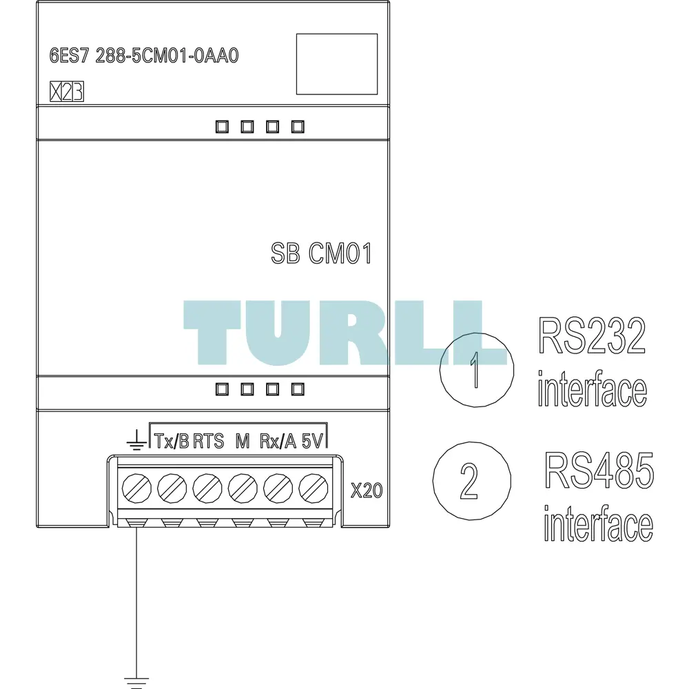 Siemens 6ES7288-5CM01-0AA0 SIMATIC S7-200 SMART Communication Module CM 01 RS485
