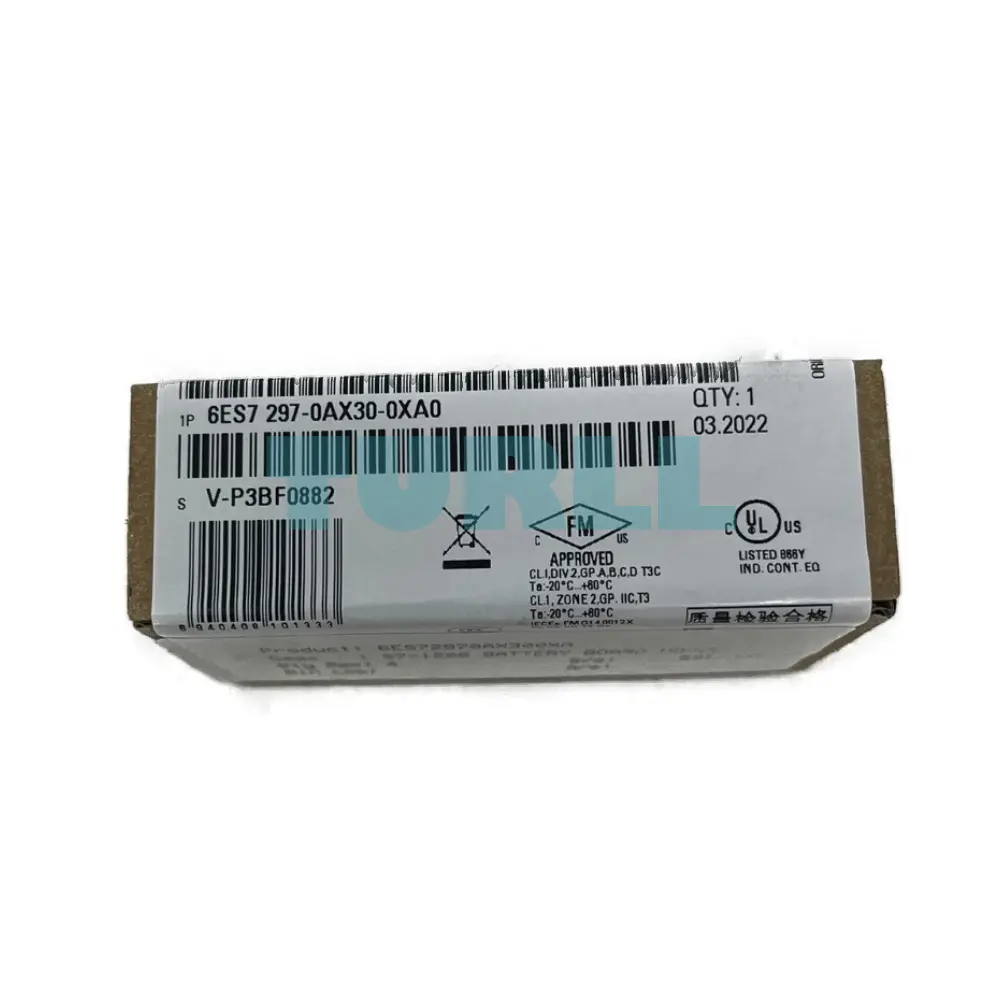 Siemens 6ES7297-0AX30-0XA0 SIMATIC S7-1200 Battery Board BB 1297 for Real-Time Clock Buffering