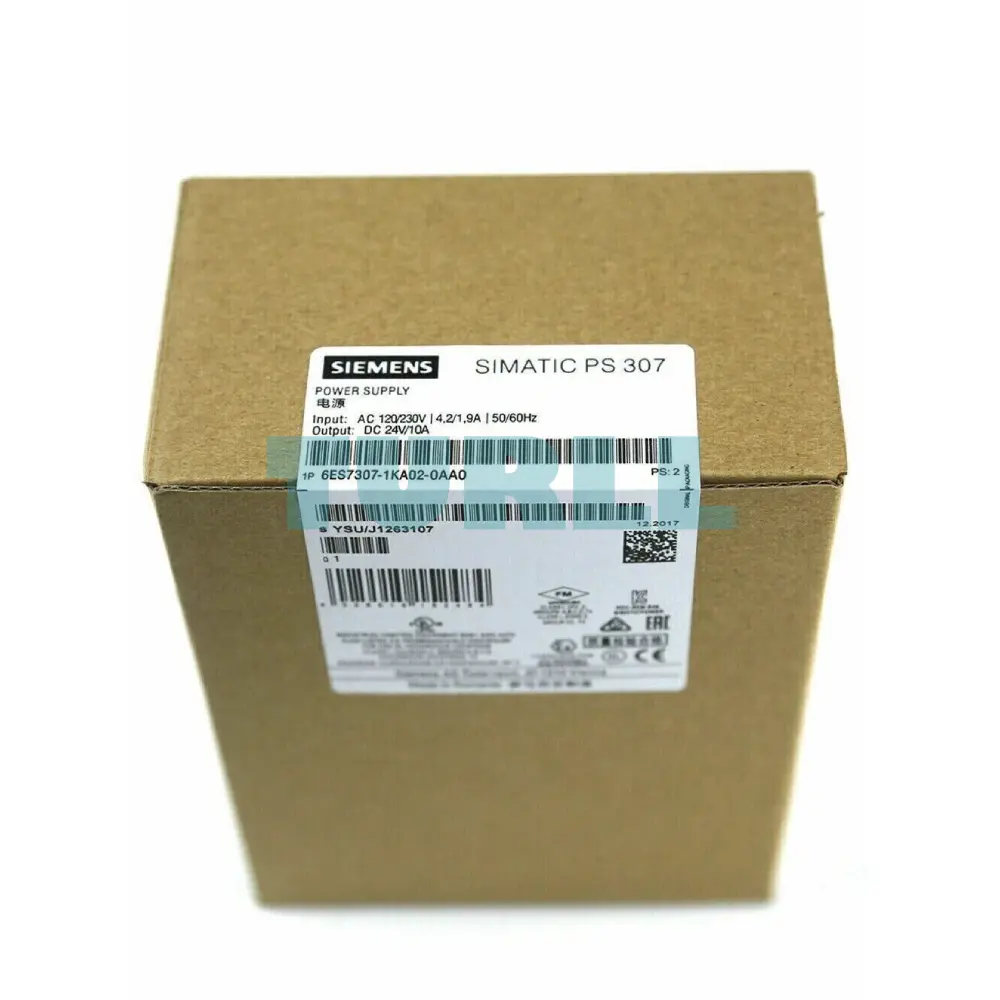 Siemens 6ES7307-1KA02-0AA0 SIMATIC S7-300 PS307 Power Supply, 24V DC, 10A Original Brand New 4 Siemens 6ES7307-1KA02-0AA0 SIMATIC S7-300 PS307 Power Supply, 24V DC, 10A
