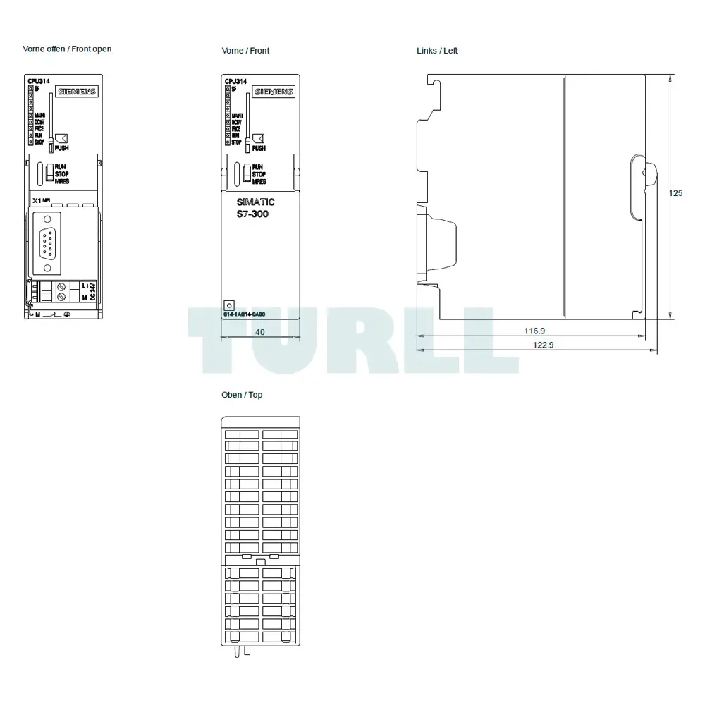 6ES7314-1AG14-0AB0 Siemens SIMATIC S7-300 CPU 314 Original Brand New 5 6ES7314-1AG14-0AB0 Siemens SIMATIC S7-300 CPU 314