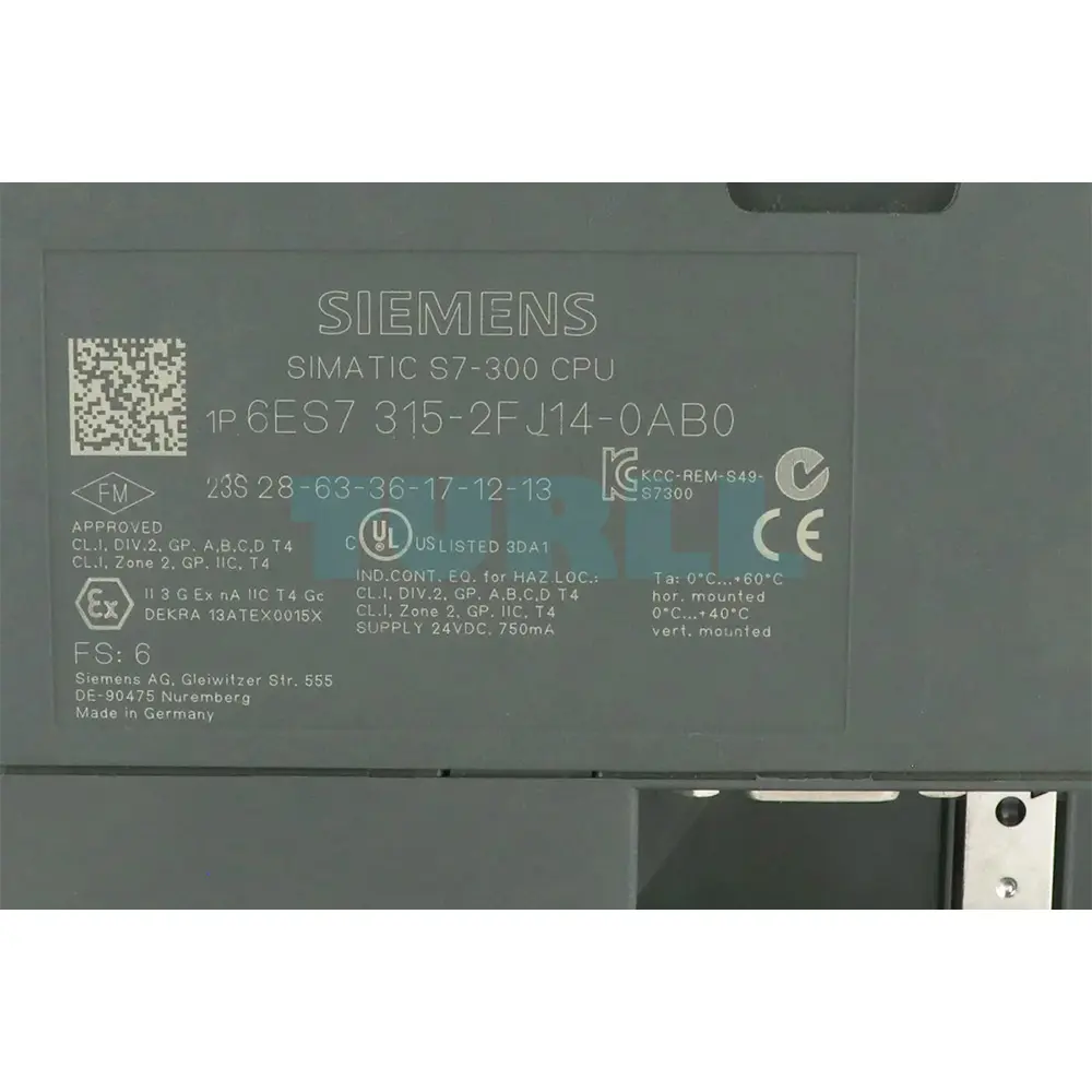 6ES7315-2FJ14-0AB0 Siemens SIMATIC S7-300 CPU315F-2 PN/DP Original Brand New 4 6ES7315-2FJ14-0AB0 Siemens SIMATIC S7-300 CPU315F-2 PN/DP