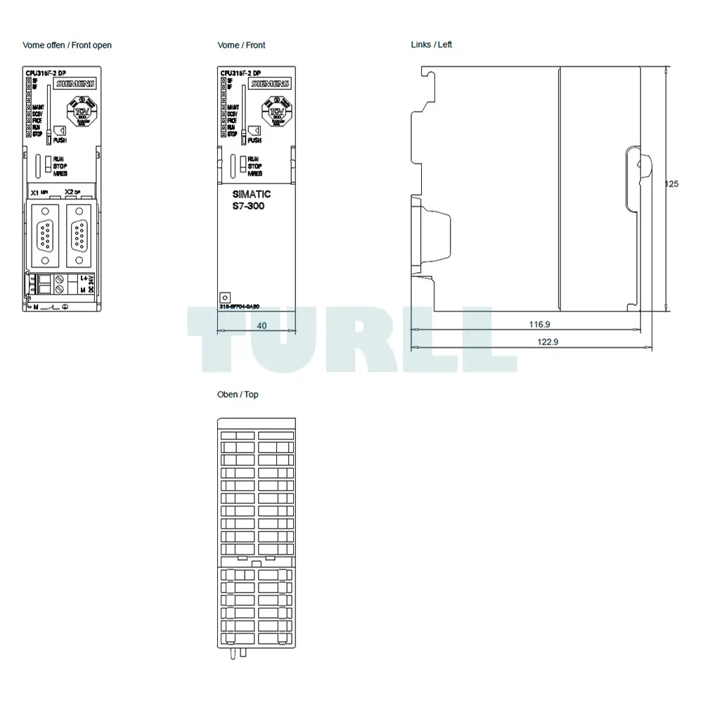 6ES7315-6FF04-0AB0 Siemens SIMATIC S7-300 CPU 315F-2DP Original Brand New 5 6ES7315-6FF04-0AB0 Siemens SIMATIC S7-300 CPU 315F-2DP