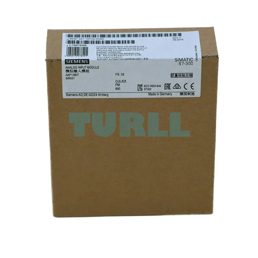 Siemens 6ES7331-1KF02-0AB0 SIMATIC S7-300 Analog Input SM 331, 8 AI, 13-Bit Original Brand New 4 Siemens 6ES7331-1KF02-0AB0 SIMATIC S7-300 Analog Input SM 331, 8 AI, 13-Bit