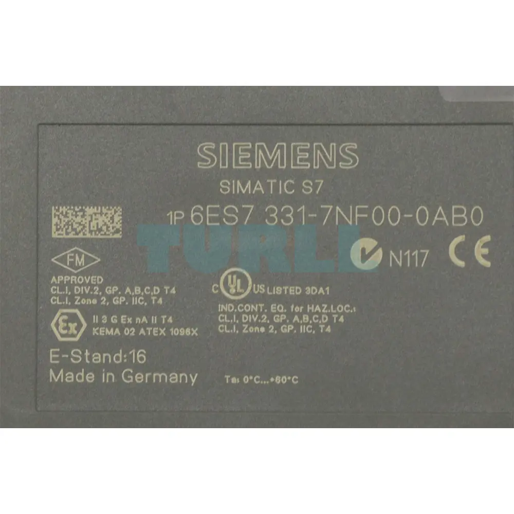 6ES7331-7NF00-0AB0 Siemens SIMATIC S7-300 Analog Input SM 331 Original Brand New 4 6ES7331-7NF00-0AB0 Siemens SIMATIC S7-300 Analog Input SM 331