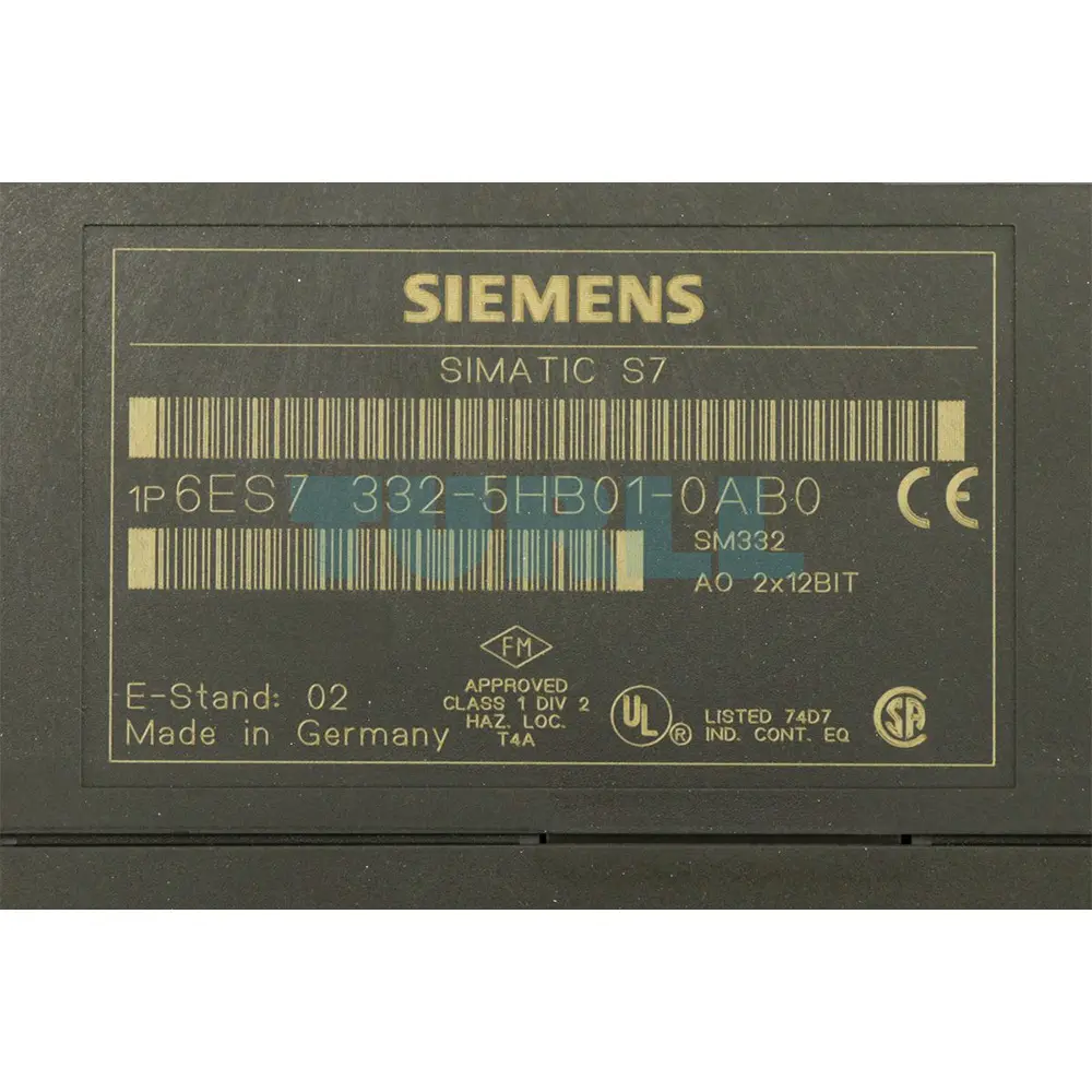 6ES7332-5HB01-0AB0 Siemens SIMATIC S7-300 Analog Output SM 332 Original Brand New 4 6ES7332-5HB01-0AB0 Siemens SIMATIC S7-300 Analog Output SM 332