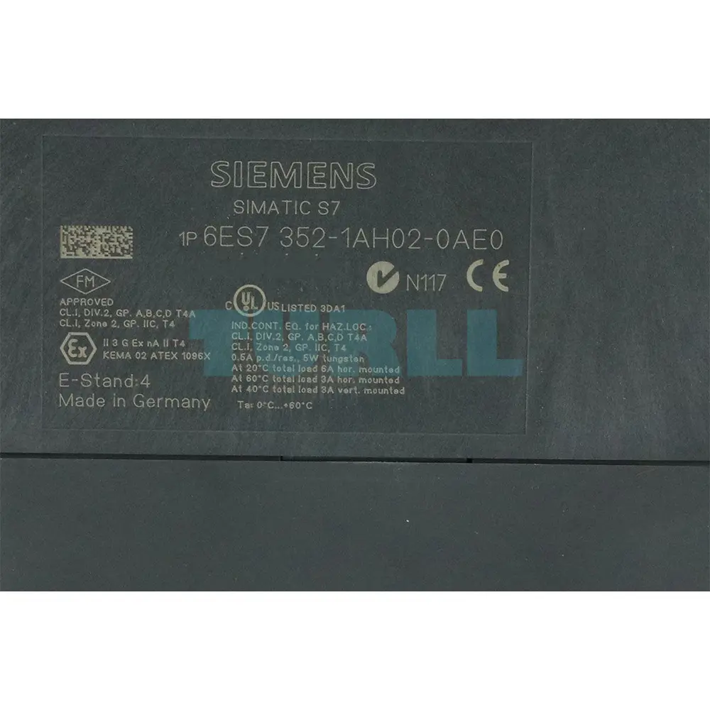 6ES7352-1AH02-0AE0 Siemens SIMATIC S7-300 Cam Controller FM 352 Original Brand New 4 6ES7352-1AH02-0AE0 Siemens SIMATIC S7-300 Cam Controller FM 352