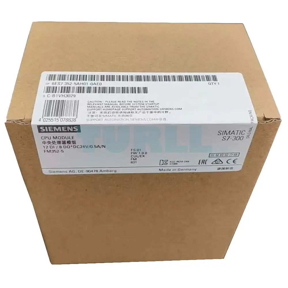 6ES7352-5AH01-0AE0 Siemens SIMATIC S7-300 FM352-5 with NPN Output Original Brand New 3 6ES7352-5AH01-0AE0 Siemens SIMATIC S7-300 FM352-5 with NPN Output