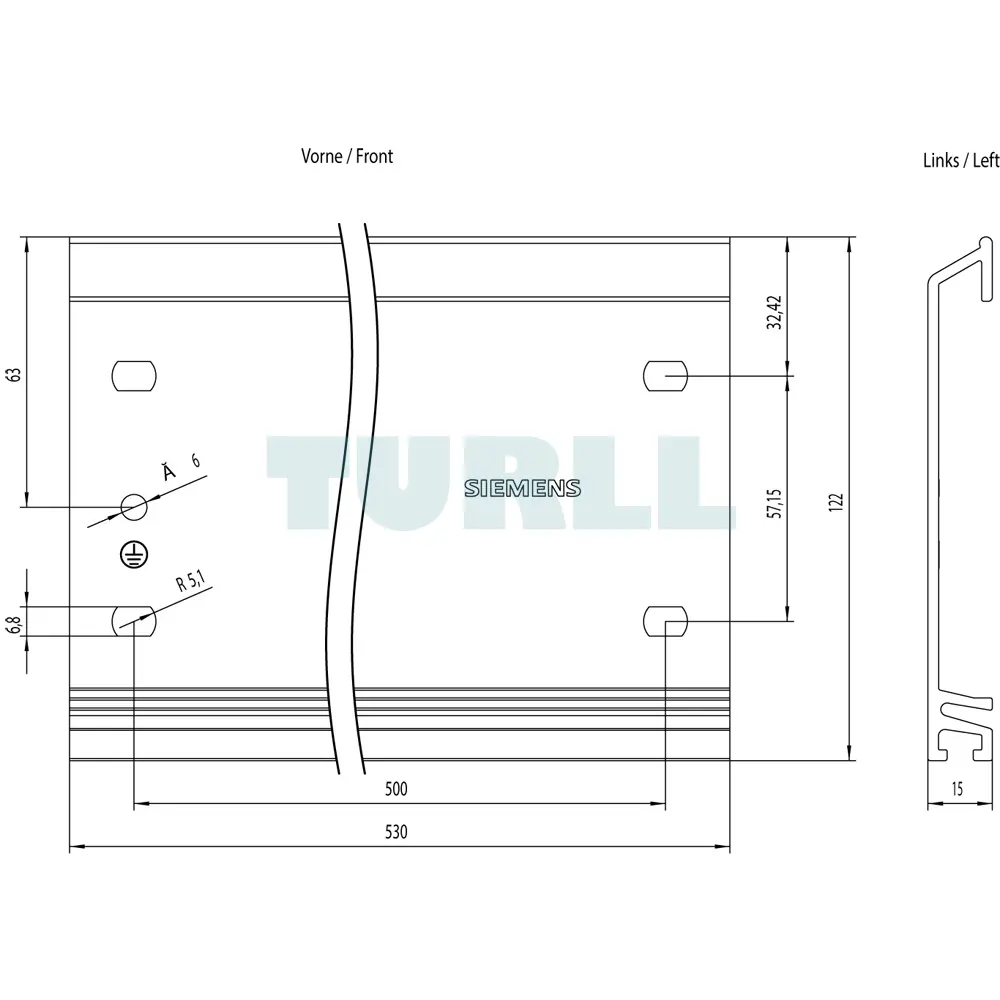 6ES7390-1AJ30-0AA0 Siemens SIMATIC S7-300 Mounting Rail Original Brand New 4 6ES7390-1AJ30-0AA0 Siemens SIMATIC S7-300 Mounting Rail