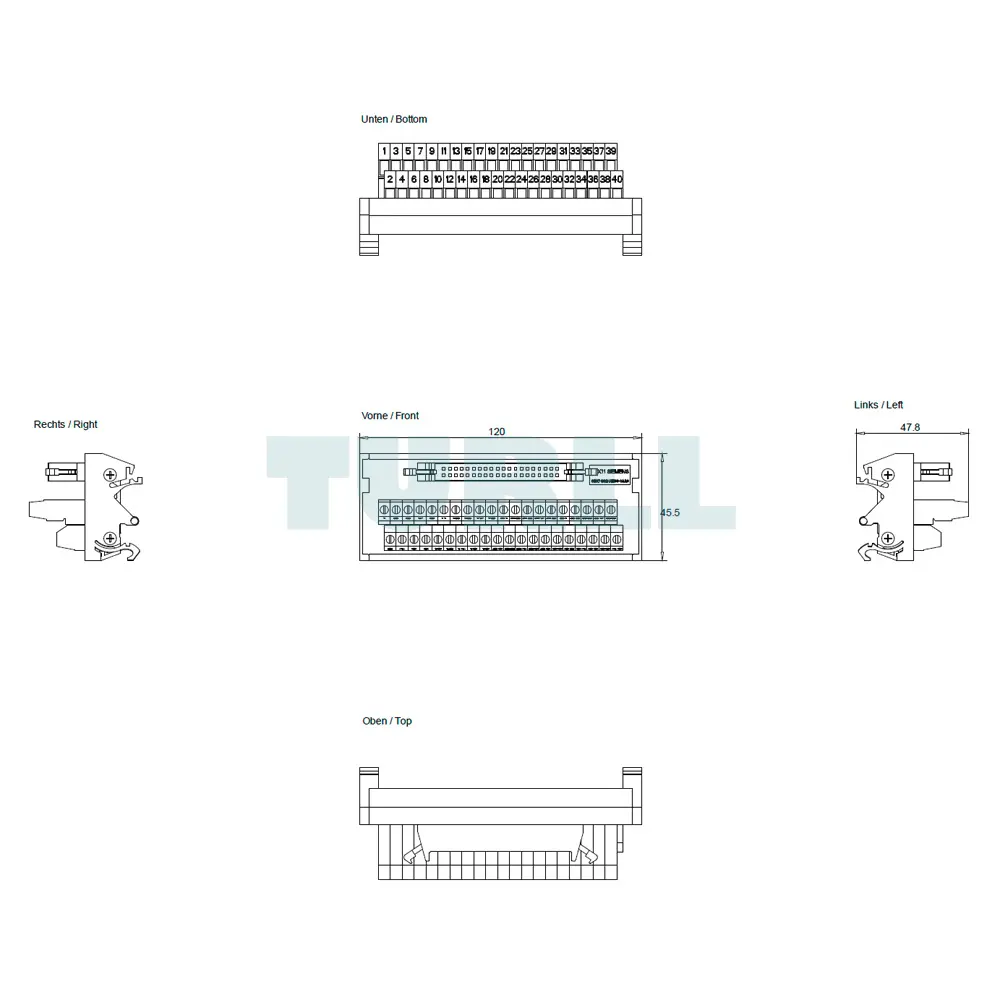 6ES7392-1AN00-0AA0 Siemens S7-300 Terminal Block Original Brand New 5 Download Data Sheet (PDF)
