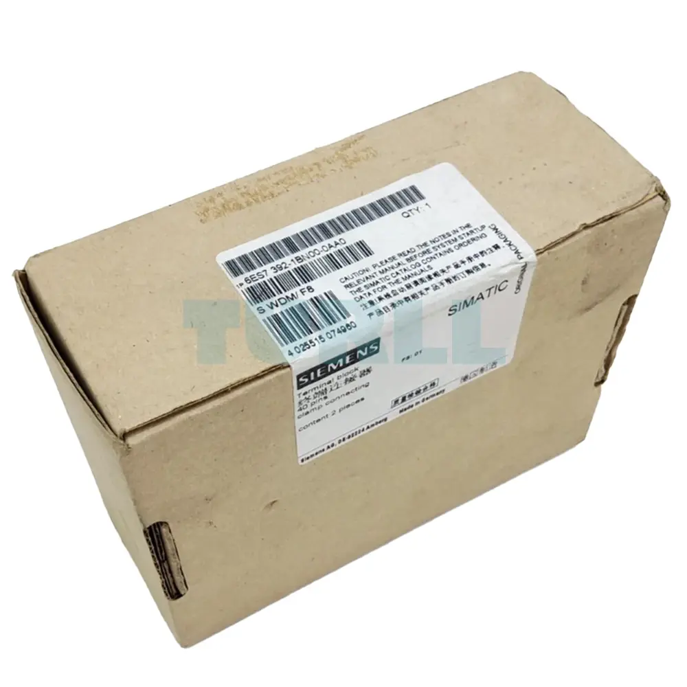 6ES7392-1BN00-0AA0 Siemens S7-300 Terminal Block Original Brand New 4 6ES7392-1BN00-0AA0 Siemens S7-300 Terminal Block