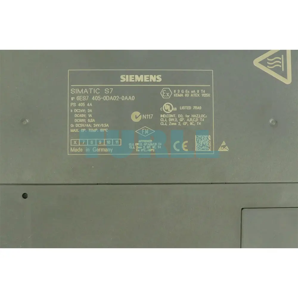 6ES7405-0DA02-0AA0 SIEMENS Exclusive SIMATIC S7-400 PS 405 Power Supply 4A 24/48/60V DC Original Brand New 4 6ES7405-0DA02-0AA0 SIEMENS SIMATIC S7-400 PS 405 Power Supply 4A