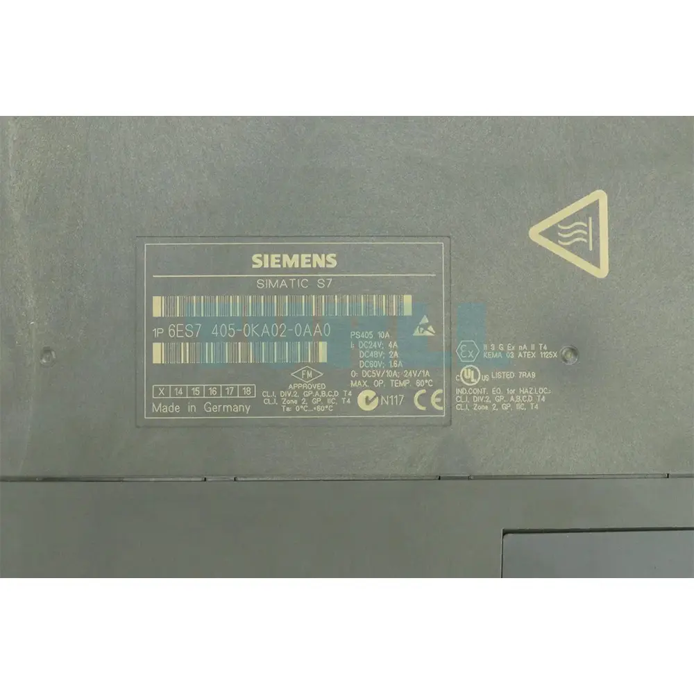6ES7405-0KA02-0AA0 Siemens SIMATIC S7-400 Power Supply PS405 Original Brand New 4 siemens-6ES7405-0KA02-0AA0-PLC-S7-400