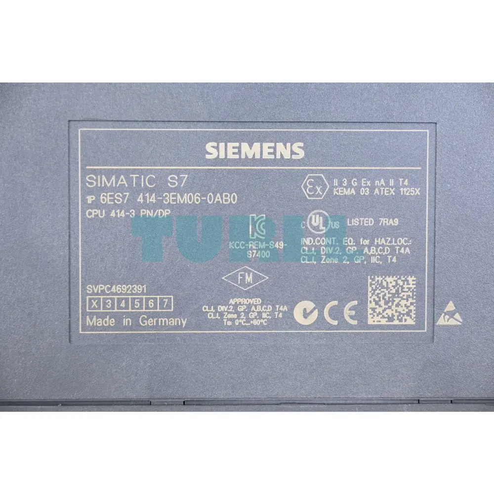 6ES7414-3EM06-0AB0 Siemens SIMATIC S7-400 CPU 414-3 PN/DP Original Brand New 4 6ES7414-3EM06-0AB0 SIMATIC S7-400 CPU 414-3 PN/DP