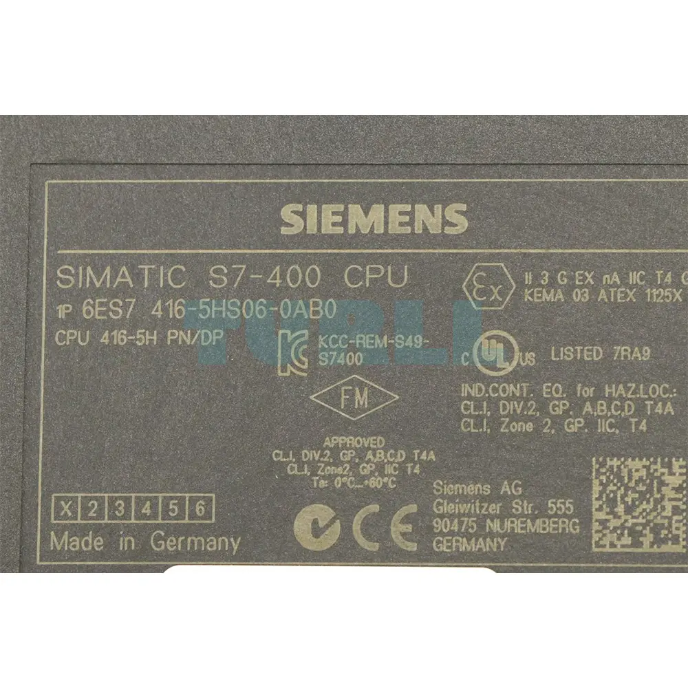 6ES7416-5HS06-0AB0 SIEMENS Exclusive SIMATIC S7-400H CPU Original Brand New 4 6ES7416-5HS06-0AB0 SIEMENS SIMATIC S7-400H CPU