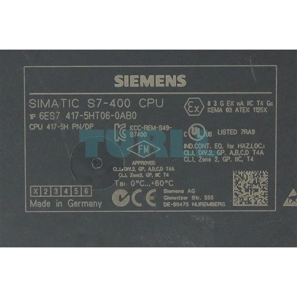 6ES7417-5HT06-0AB0 SIEMENS SIMATIC S7-400H CPU 417-5H Original Brand New 4 6ES7417-5HT06-0AB0 SIEMENS SIMATIC S7-400H CPU 417-5H
