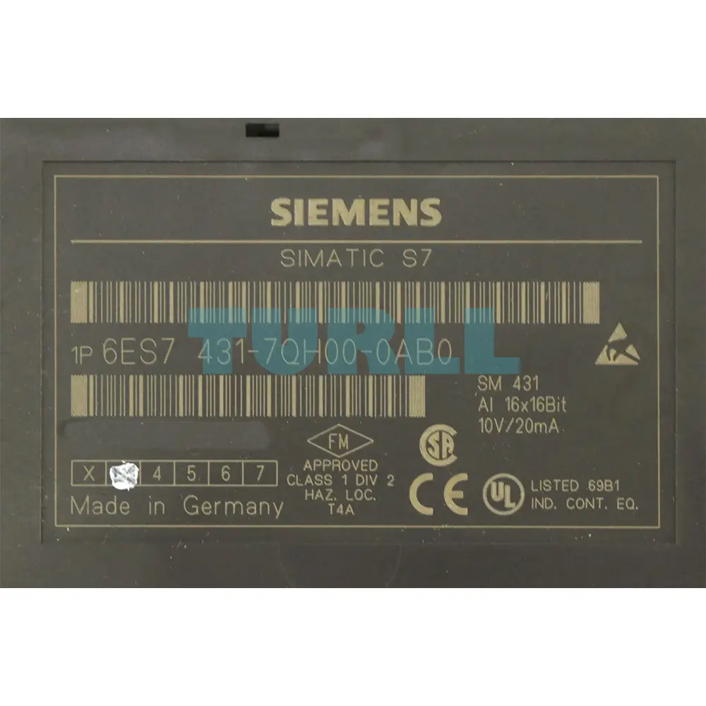 6ES7431-7QH00-0AB0 SIEMENS Exclusive SIMATIC S7-400 Analog Input Module 16 AI Original Brand New 4 6ES7431-7QH00-0AB0 SIEMENS SIMATIC S7-400 Analog Input Module 16 AI