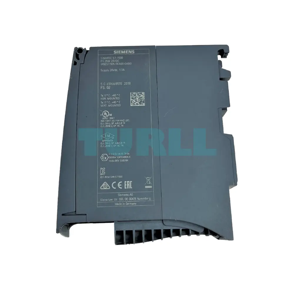 Siemens 6ES7505-0KA00-0AB0 SIMATIC S7-1500 System Power Supply PS 25W 24V DC Original Brand New 5 Siemens 6ES7505-0KA00-0AB0 SIMATIC S7-1500 System Power Supply PS 25W 24V DC