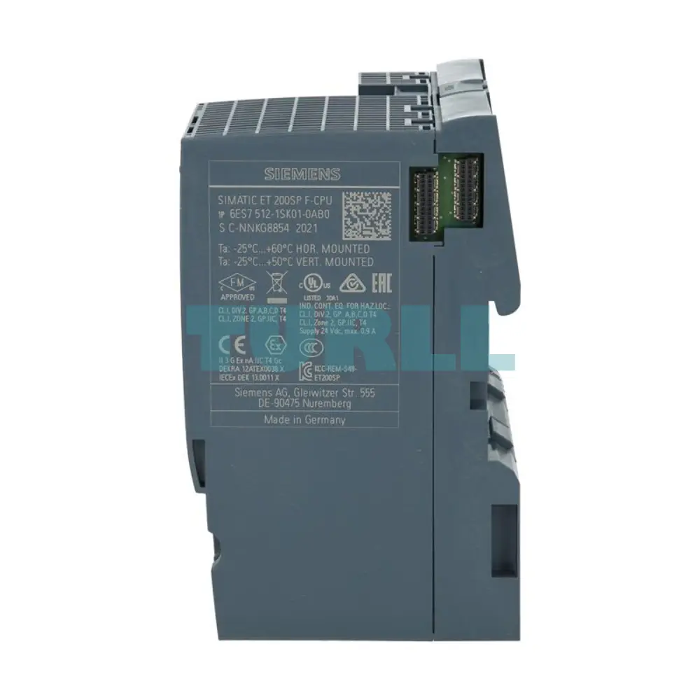 Siemens 6ES7512-1SK01-0AB0 SIMATIC S7-1500, CPU 1512SP F-1 PN for ET 200SP