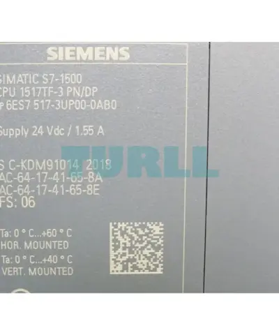6ES7517-3UP00-0AB0 Siemens SIMATIC S7-1500TF CPU 1517TF-3 PN/DP