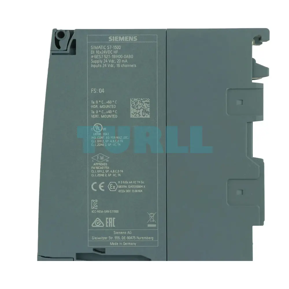Siemens 6ES7521-1BH00-0AB0 SIMATIC S7-1500 Digital Input Module DI 16x24V DC HF Original Brand New 3 Siemens 6ES7521-1BH00-0AB0 SIMATIC S7-1500 Digital Input Module DI 16x24V DC HF