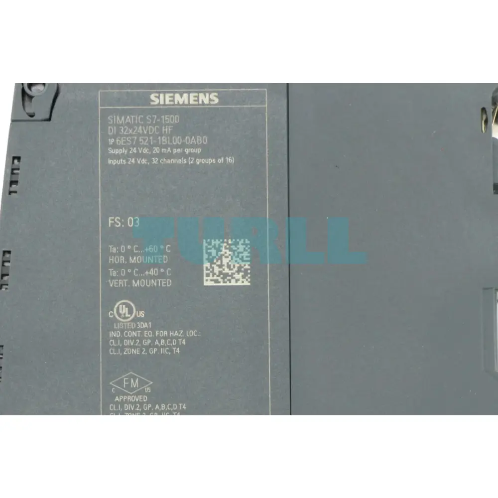 Siemens 6ES7521-1BL00-0AB0 SIMATIC S7-1500 Digital Input Module DI 32x24V DC HF Original Brand New 2 Siemens 6ES7521-1BL00-0AB0 SIMATIC S7-1500 Digital Input Module DI 32x24V DC HF