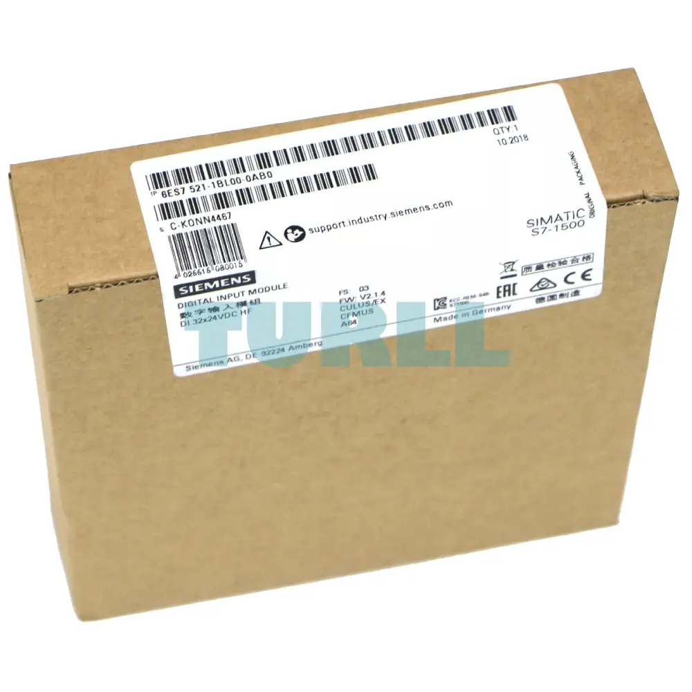 Siemens 6ES7521-1BL00-0AB0 SIMATIC S7-1500 Digital Input Module DI 32x24V DC HF Original Brand New 4 Siemens 6ES7521-1BL00-0AB0 SIMATIC S7-1500 Digital Input Module DI 32x24V DC HF