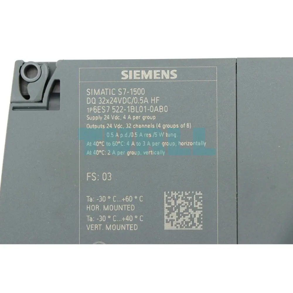 Siemens 6ES7522-1BL01-0AB0 SIMATIC S7-1500 Digital Output Module DQ 32x24V DC/0.5A HF Original Brand New 3 Siemens 6ES7522-1BL01-0AB0 SIMATIC S7-1500 Digital Output Module DQ 32x24V DC/0.5A HF