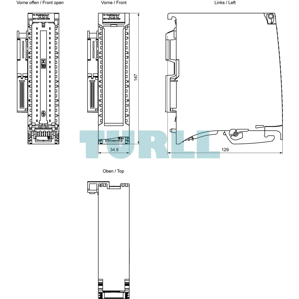 Siemens 6ES7522-5HH00-0AB0 SIMATIC S7-1500 Digital Output Module, DQ 16x 230V AC/2A ST, Relay Original Brand New 7 Siemens 6ES7522-5HH00-0AB0 SIMATIC S7-1500 Digital Output Module, DQ 16x 230V AC/2A ST, Relay