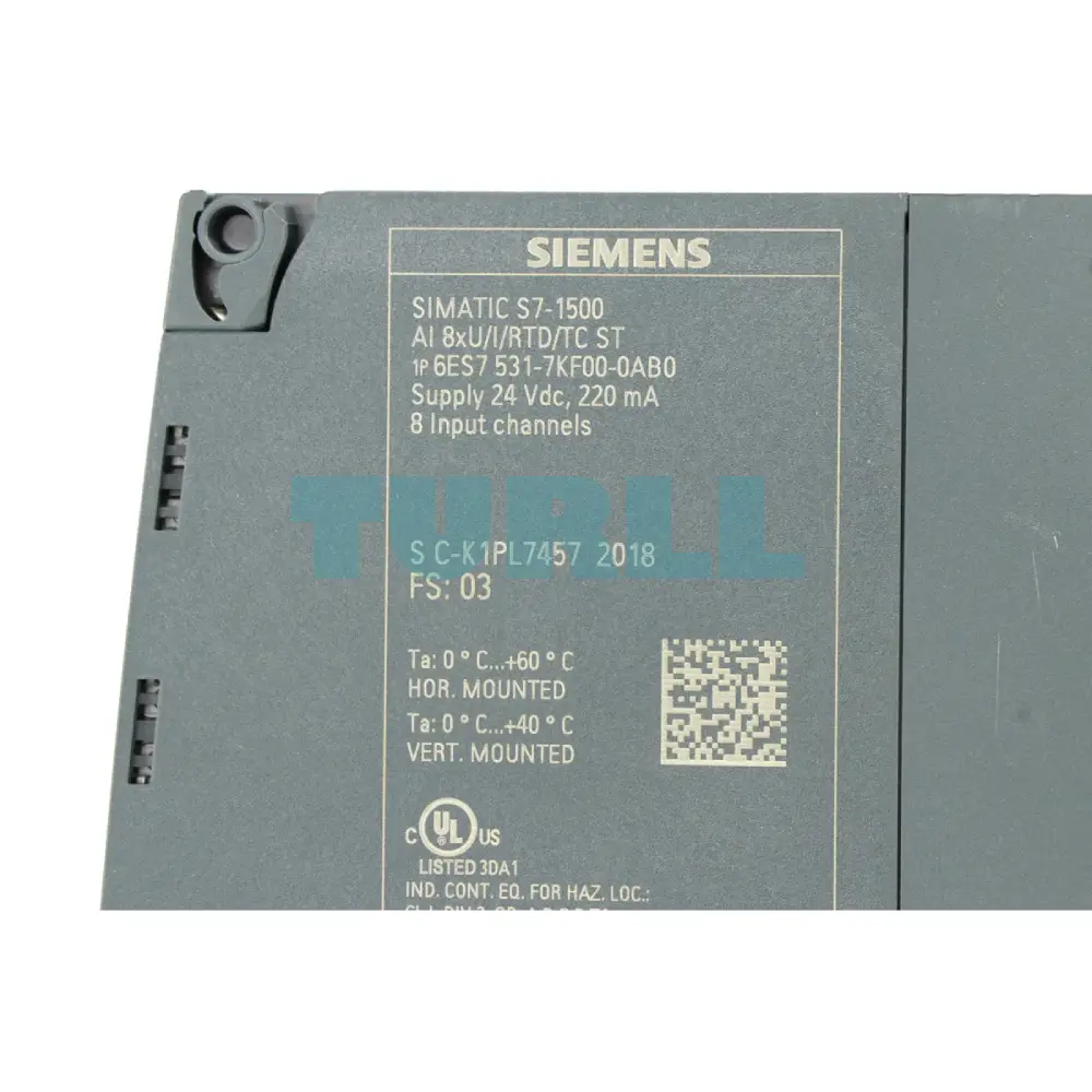 Siemens 6ES7531-7KF00-0AB0 SIMATIC S7-1500 Analog Input Module AI 8xU/I/RTD/TC ST Original Brand New 3 Siemens 6ES7531-7KF00-0AB0 SIMATIC S7-1500 Analog Input Module AI 8xU/I/RTD/TC ST