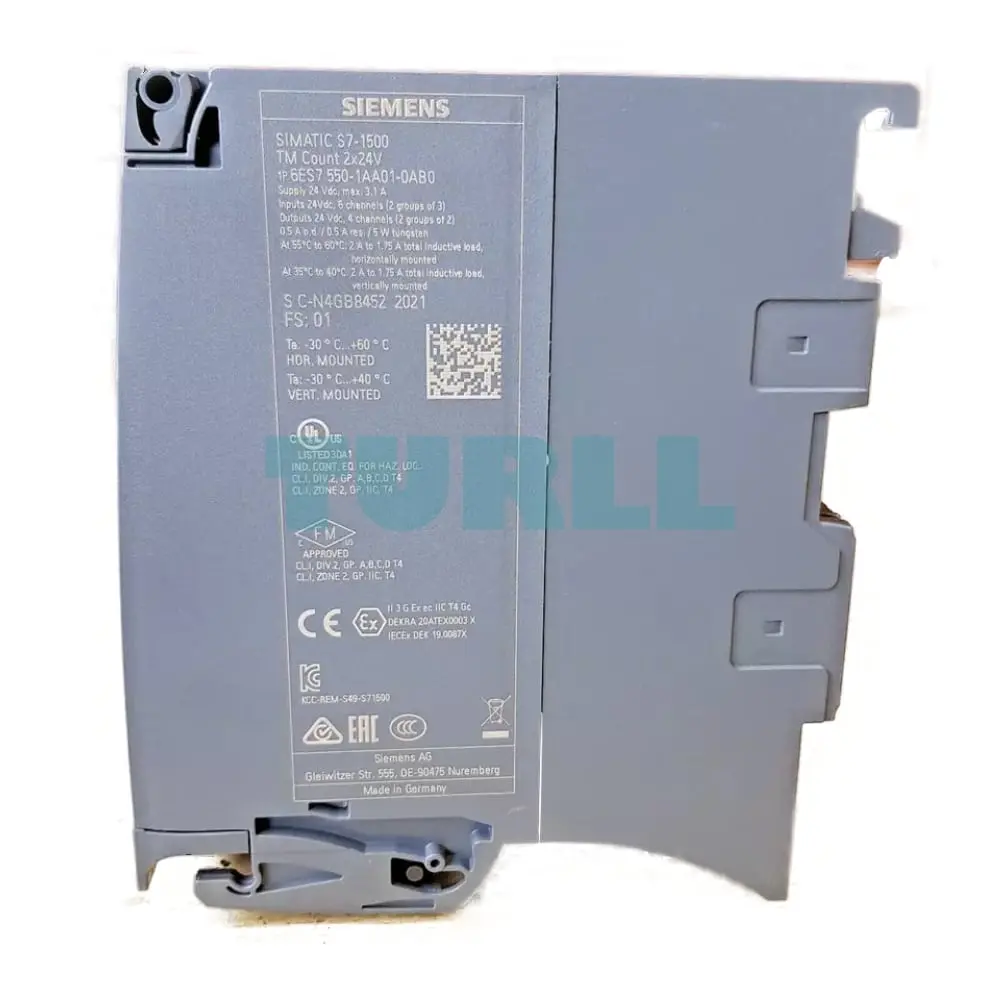 6ES7550-1AA01-0AB0 Siemens SIMATIC S7-1500 TM Count 2x 24 V Original Brand New 3 6ES7550-1AA01-0AB0 Siemens SIMATIC S7-1500 TM Count 2x 24 V