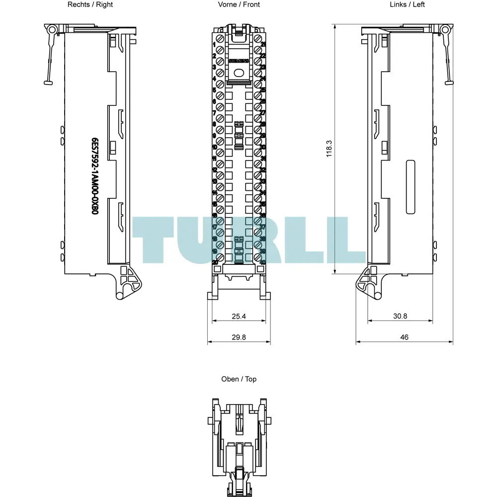 Siemens 6ES7592-1AM00-0XB0 SIMATIC S7-1500 Front Connector, 40-Pole Screw-Type Original Brand New 5 Siemens 6ES7592-1AM00-0XB0 SIMATIC S7-1500 Front Connector, 40-Pole Screw-Type