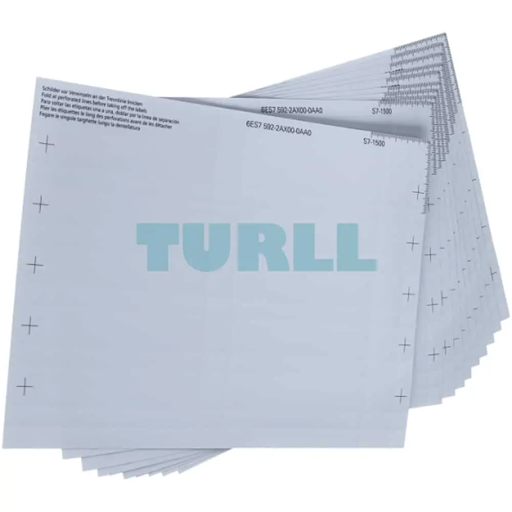 6ES7592-1AX00-0AA0 Siemens SIMATIC S7-1500 Labeling Sheets Original Brand New 3 6ES7592-1AX00-0AA0 Siemens SIMATIC S7-1500 Labeling Sheets