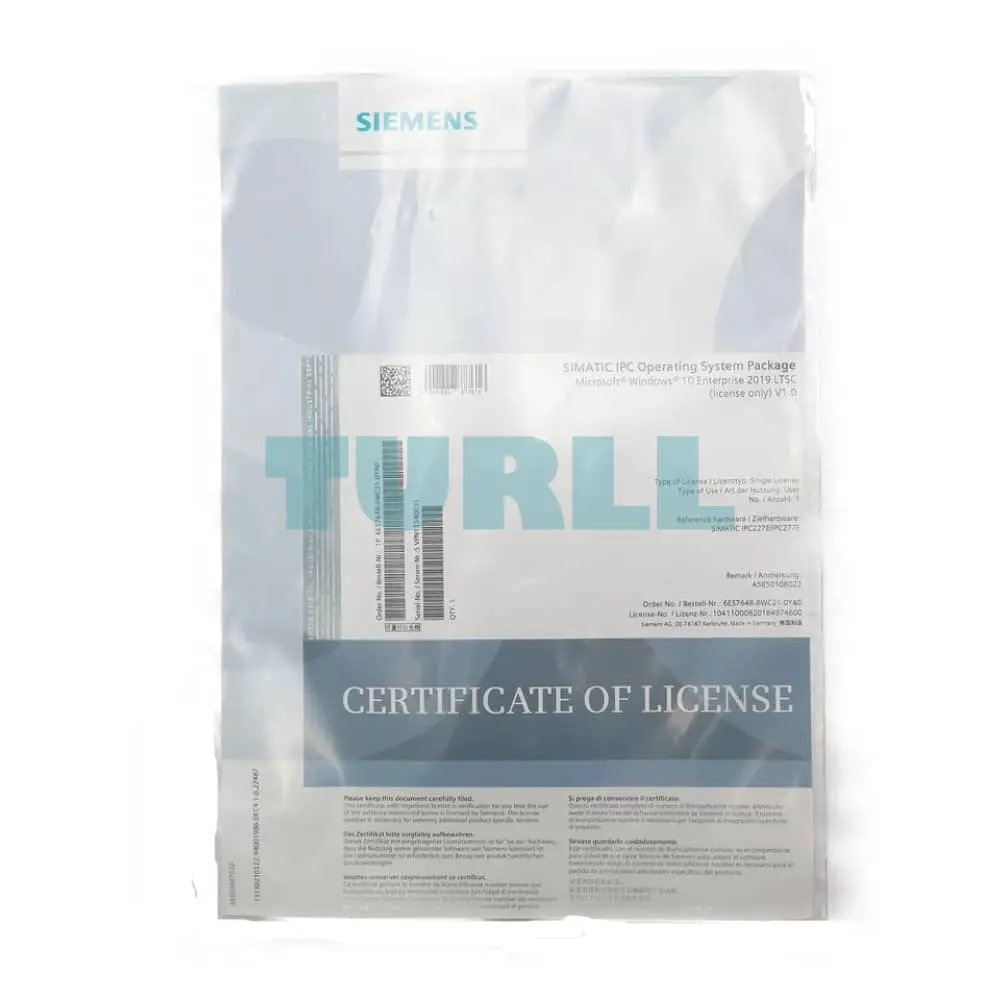 6ES7648-6WC11-3YA0 Siemens SIMATIC IPC Operating System Package Original Brand New 1 6ES7648-6WC11-3YA0 Siemens SIMATIC IPC Operating System Package