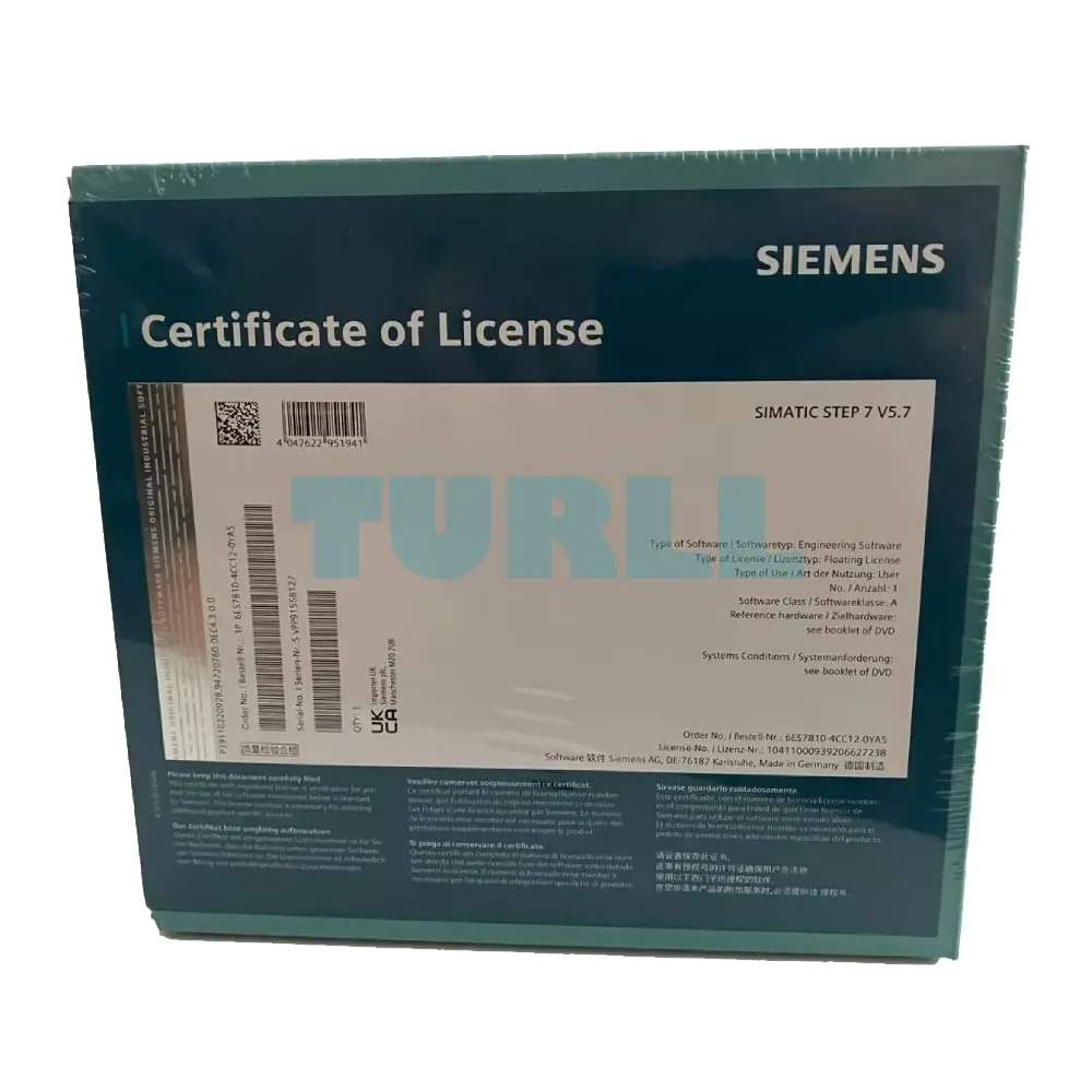 6ES7810-4CC12-0YA5 Siemens SIMATIC STEP 7 V5.7 SP2 Original Brand New 1 6ES7810-4CC12-0YA5 Siemens SIMATIC STEP 7 V5.7 SP2