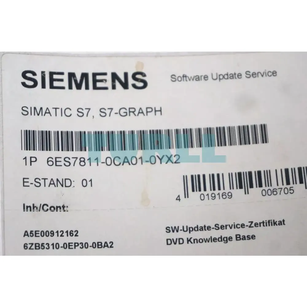 6ES7811-0CA01-0YX2 Siemens SIMATIC S7 S7 GRAPH Original Brand New 3 6ES7811-0CA01-0YX2 Siemens SIMATIC S7 S7 GRAPH