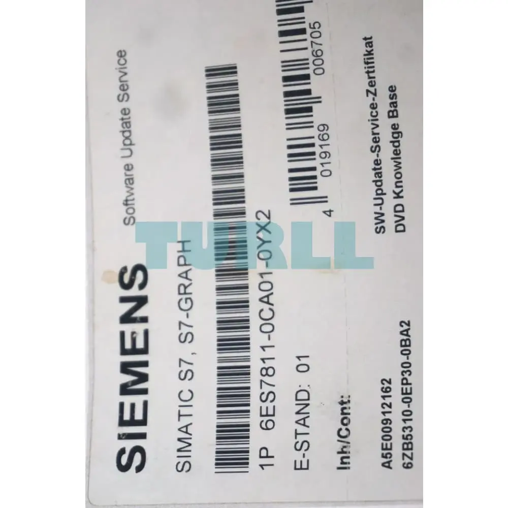 6ES7811-0CA01-0YX2 Siemens SIMATIC S7 S7 GRAPH Original Brand New 2 6ES7811-0CA01-0YX2 Siemens SIMATIC S7 S7 GRAPH