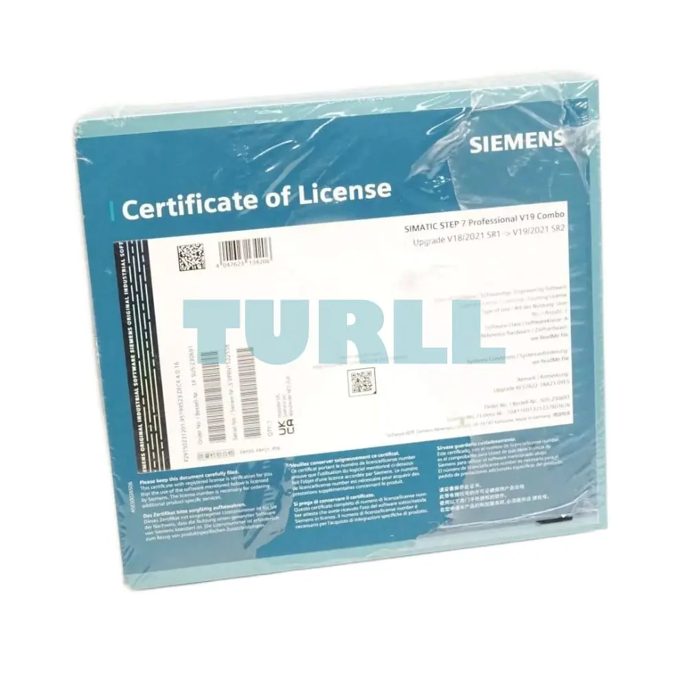 6ES7822-1AA23-0YE5 SIEMENS STEP 7 Professional V19 Combo Upgrade Floating License Original Brand New 4 6ES7822-1AA23-0YE5 Siemens SIMATIC STEP 7 Professional V19