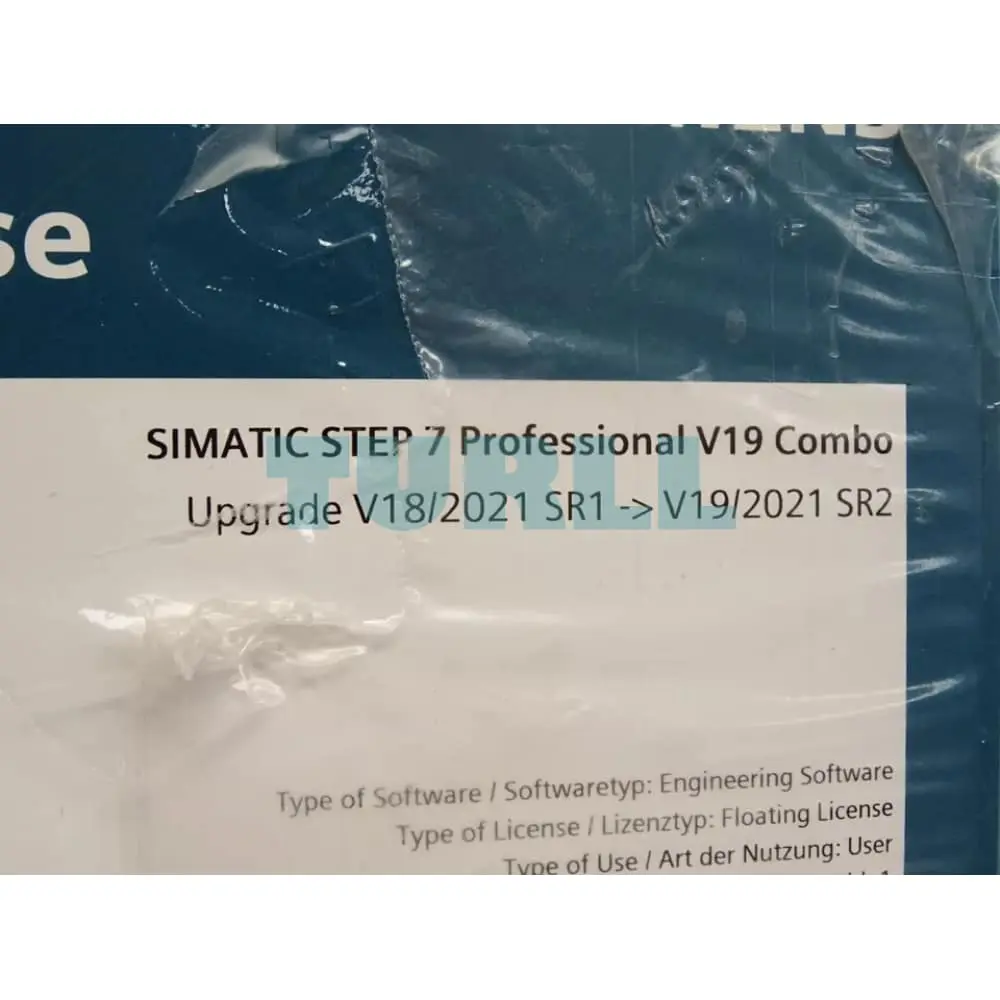 6ES7822-1AA23-0YE5 SIEMENS STEP 7 Professional V19 Combo Upgrade Floating License Original Brand New 3 6ES7822-1AA23-0YE5 Siemens SIMATIC STEP 7 Professional V19
