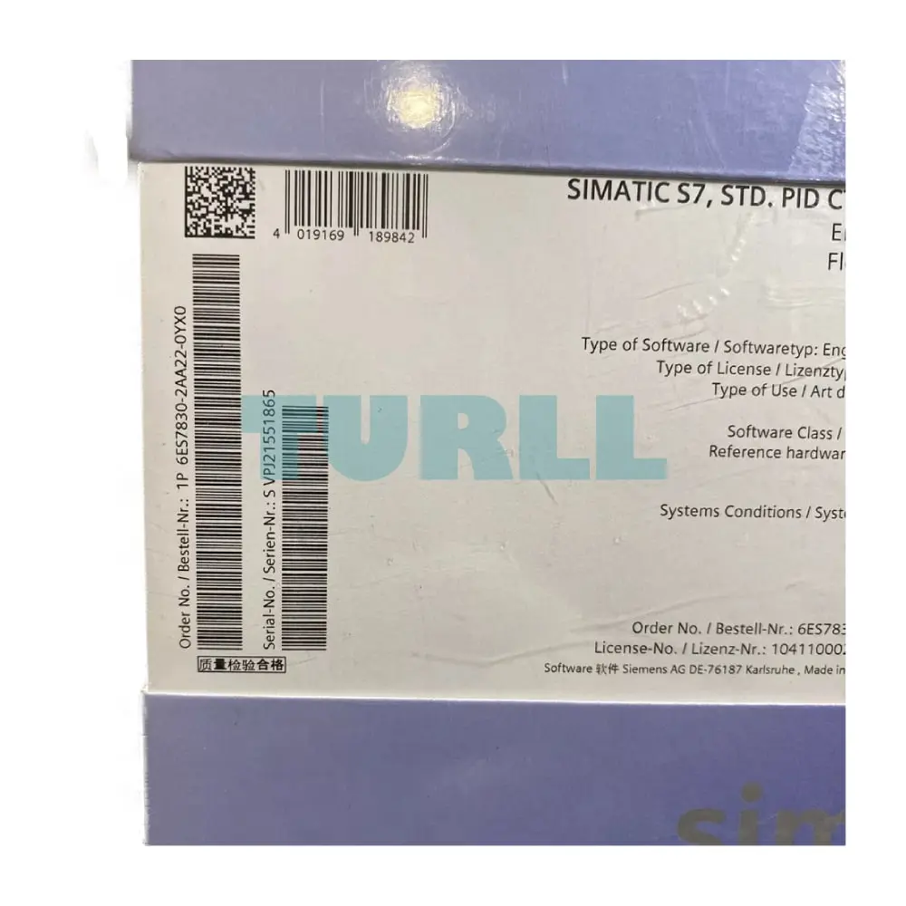 6ES7830-2AA22-0YX0 Siemens SIMATIC S7 Standard PID Control Original Brand New 2 6ES7830-2AA22-0YX0 Siemens SIMATIC S7 Standard PID Control