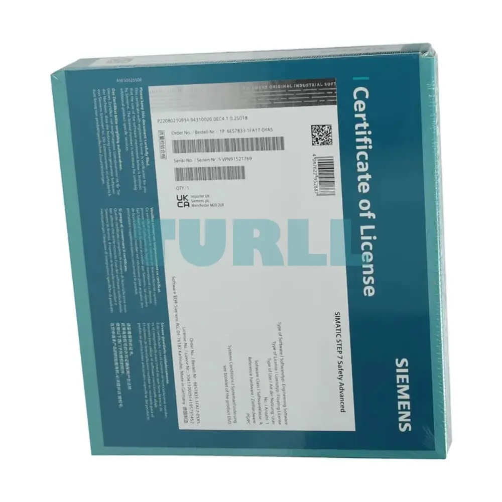 6ES7833-1FA18-0YA5 Siemens SIMATIC S7 Safety Programming Tool Original Brand New 3 6ES7833-1FA18-0YA5 Siemens SIMATIC S7 Safety Programming Tool