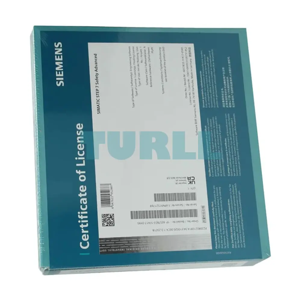 6ES7833-1FA18-0YA5 Siemens SIMATIC S7 Safety Programming Tool Original Brand New 1 6ES7833-1FA18-0YA5 Siemens SIMATIC S7 Safety Programming Tool