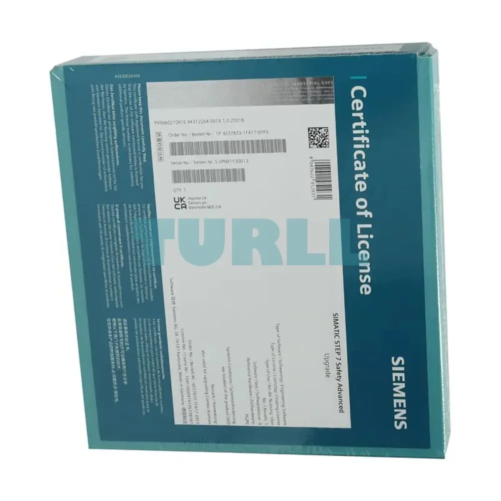 6ES7833-1FA18-0YF5 Siemens SIMATIC S7 Safety Programming Tool Original Brand New 3 6ES7833-1FA18-0YF5 Siemens SIMATIC S7 Safety Programming Tool
