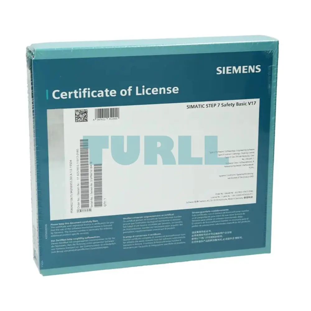 6ES7833-1FB17-0YA5 Siemens SIMATIC S7 Safety Programming Tool Original Brand New 3 6ES7833-1FB17-0YA5 Siemens SIMATIC S7 Safety Programming Tool