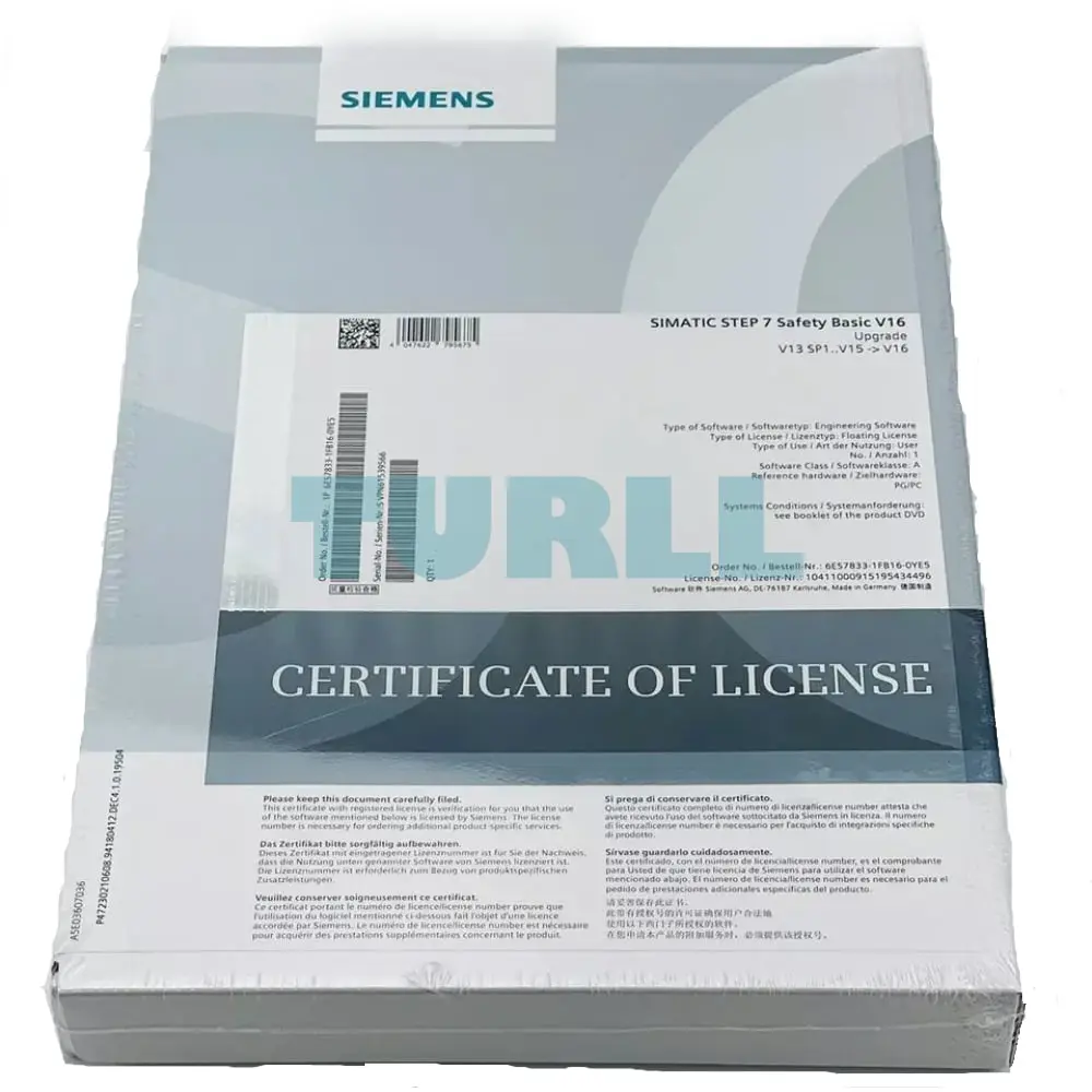 6ES7833-1FB18-0YA5 Siemens SIMATIC S7 Safety Programming Tool Original Brand New 2 6ES7833-1FB18-0YA5 Siemens SIMATIC S7 Safety Programming Tool