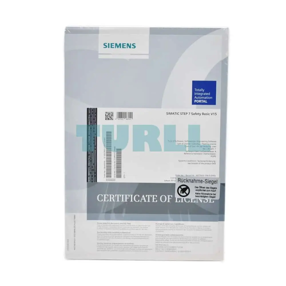 6ES7833-1FC18-0YA5 Siemens SIMATIC S7 Safety Programming Tool Original Brand New 1 6ES7833-1FC18-0YA5 Siemens SIMATIC S7 Safety Programming Tool