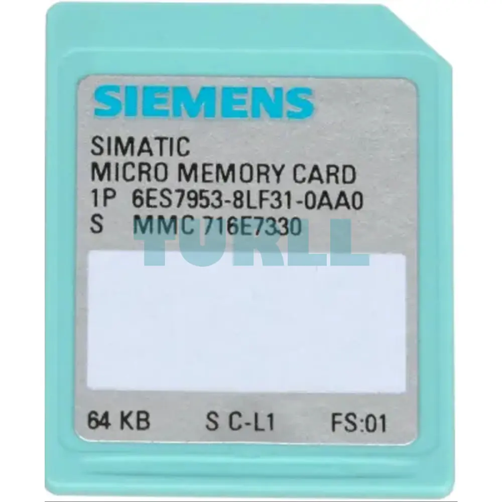 Siemens 6ES7953-8LF31-0AA0 SIMATIC S7 Micro Memory Card 64 KB Original Brand New 1 Siemens 6ES7953-8LF31-0AA0 SIMATIC S7 Micro Memory Card 64 KB