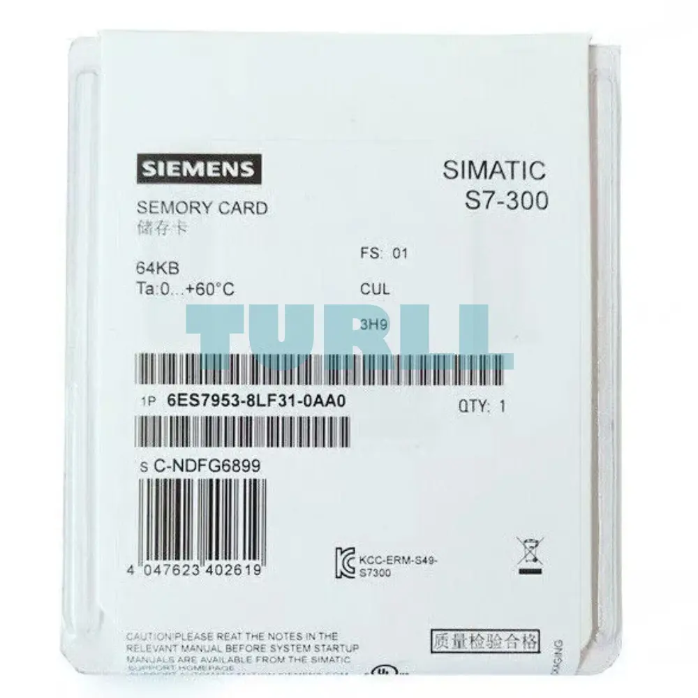 Siemens 6ES7953-8LF31-0AA0 SIMATIC S7 Micro Memory Card 64 KB Original Brand New 2 Siemens 6ES7953-8LF31-0AA0 SIMATIC S7 Micro Memory Card 64 KB