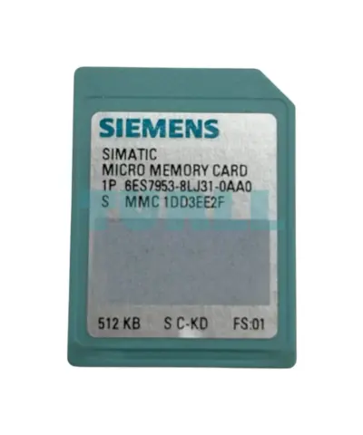 Siemens 6ES7953-8LJ31-0AA0 SIMATIC S7 Micro Memory Card (MMC) 512 KB